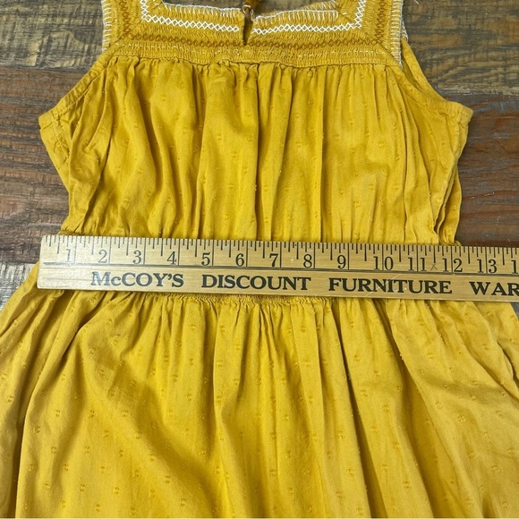 Old Navy women’s XS sleeveless tiered maxi dress yellow mustard boho pockets - Picture 9 of 12